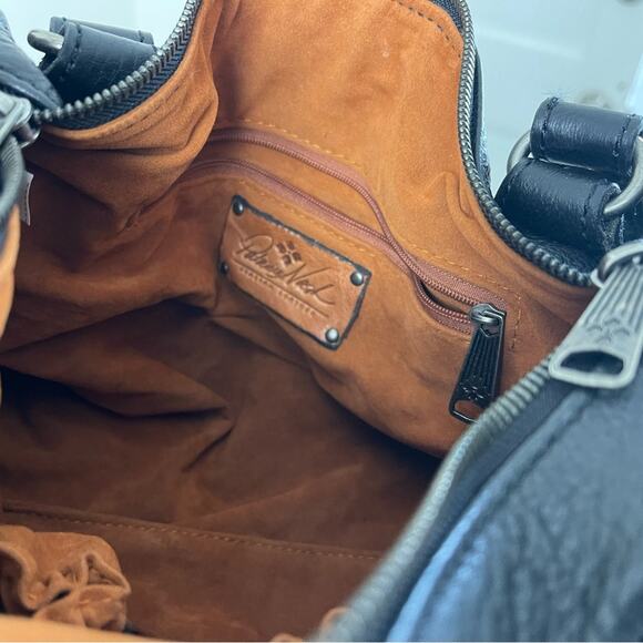 Patricia Nash Black/Silver Ombre Reims Leather Satchel/Shoulder/Crossbody, OS - Picture 11 of 12